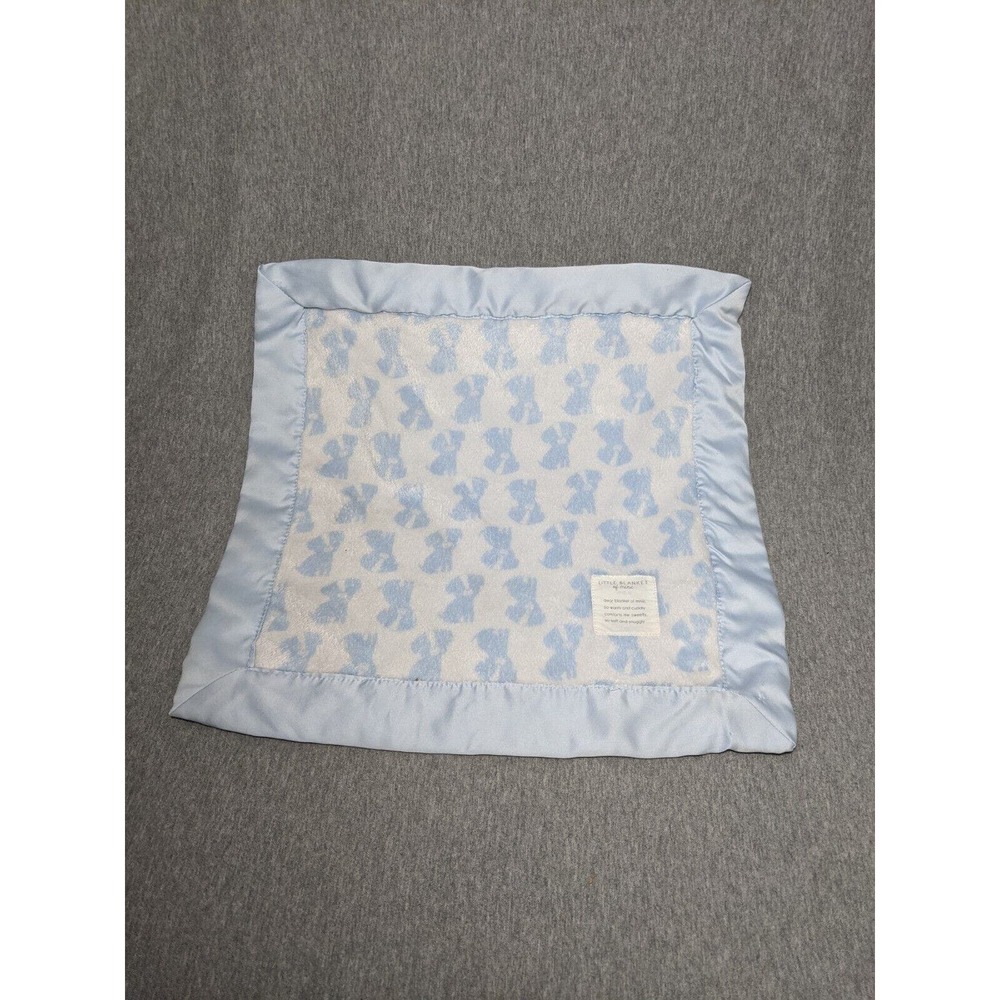 Carters Little Blanket of Mine Blue Lovey Puppy Dogs Satin Trim Security Lovey